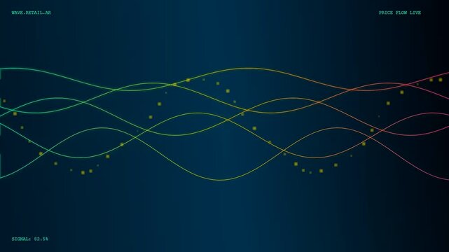 An advanced Augmented Retail Interface displaying fluid kinetic data streams and oscillating spectral lines that synchronize market fluctuations within a sophisticated digital commerce ecosystem