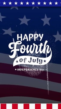 4th of july celebration banner with festive text, perfect for promoting independence day events and gatherings on various platforms.