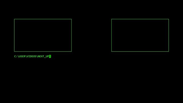 Retro computer terminal animation