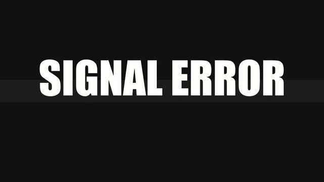 Signal error glitch animation static