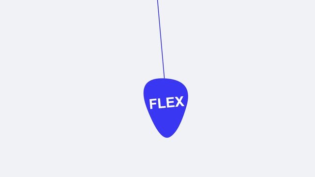 Swinging flex text animation motion