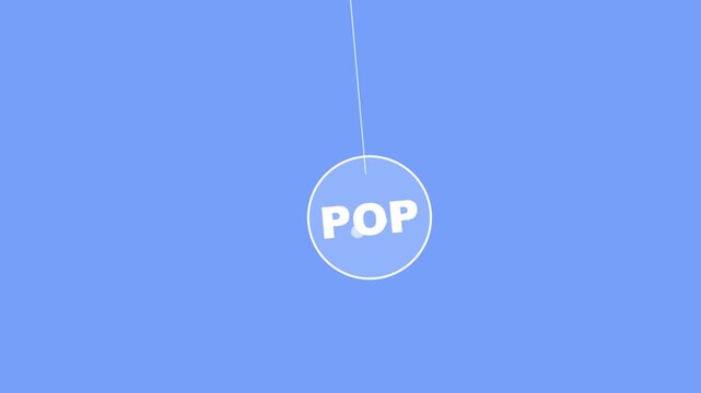 Swinging pop text motion animation