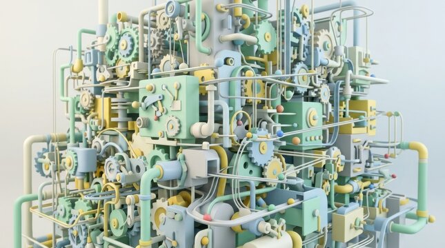 Intricate 3D Complexity in a Minimalist Gear Mechanism Design