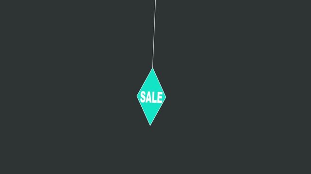 Swinging sale tag motion animation