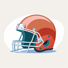 Fototapeta premium American Football Helmet Illustration