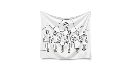 Obraz premium Diverse group of people standing together.