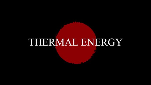 Thermal energy concept animation