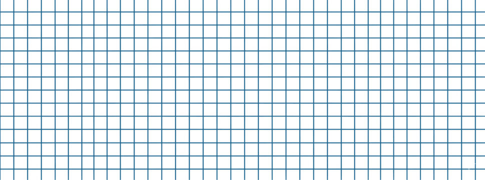 Blue Grid Notebook Seamless Pattern with Clean Square Lines