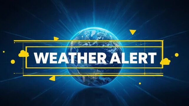 Tornado Warning Weather Alert Broadcast Background