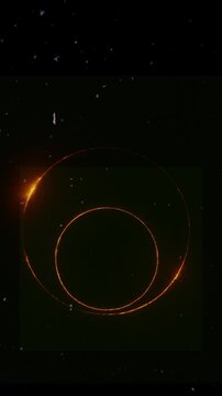 Solar eclipse ring of fire in outer space