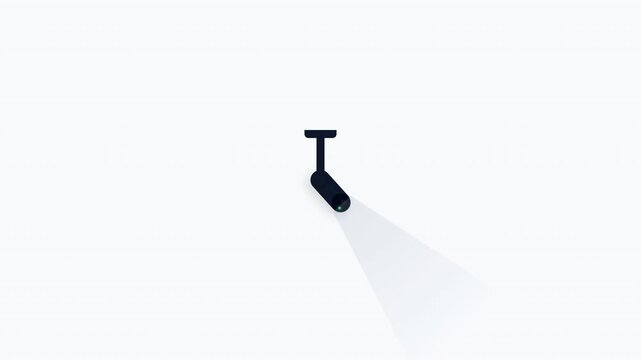 Security Camera Animation Monitoring White Space with Motion Target