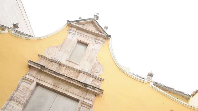 Exterior view of the historic parish church in Alaquas Valencia Spain