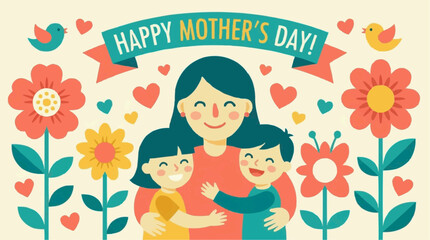 Fototapeta premium Happu mother day and daughter