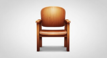 Fototapeta premium Elegant wooden armchair showcasing classic design and craftsmanship for modern interior spaces