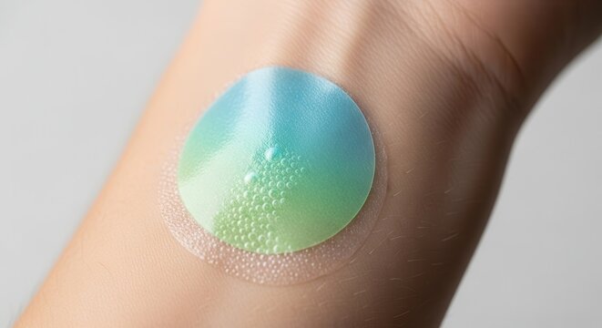 Innovative gradient medical patch with micro-bubbles adhering to human skin for modern health