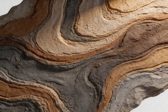 Wavy textured rock surface