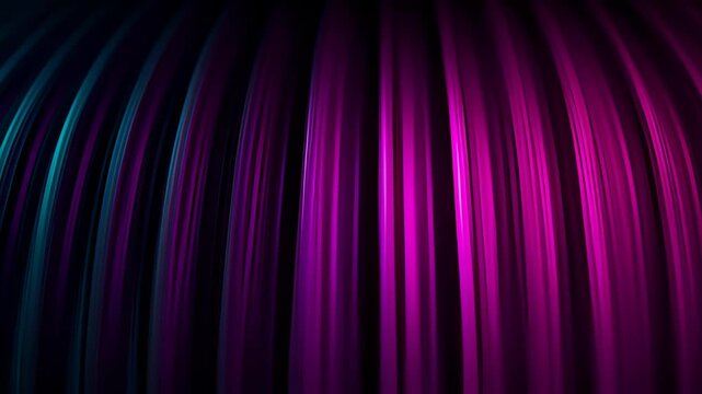 Abstract light streaks in magenta and blue on dark background, glowing vertical line pattern with smooth motion blur, neon curve glow, vibrant digital background, dark space, futuristic energy