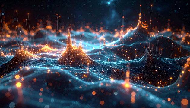 Abstract digital network illustration