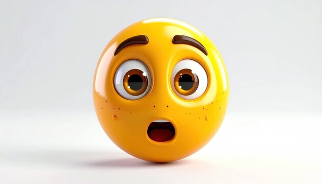 Surprised Emoji Face with Wide Eyes and Open Mouth.