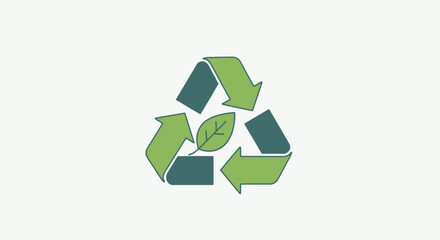 Obraz premium Recycling symbol with green arrows.