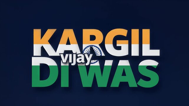 Kargil Vijay Diwas Indian Tricolor Celebration Motion Graphic