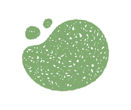 Sketched organic amoeba shape with crayon silhouette forms an abstract blob. Fluid splodge and irregular stain create a soft look, subtle shading and background enhance the modern minimal concept.