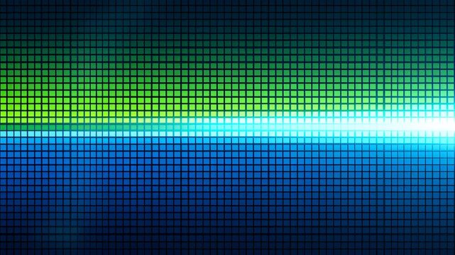 Abstract mosaic grid gradient background with blue green square and light streak, abstract mosaic grid background with green blue gradient and dark square pattern, abstract mosaic grid gradient light