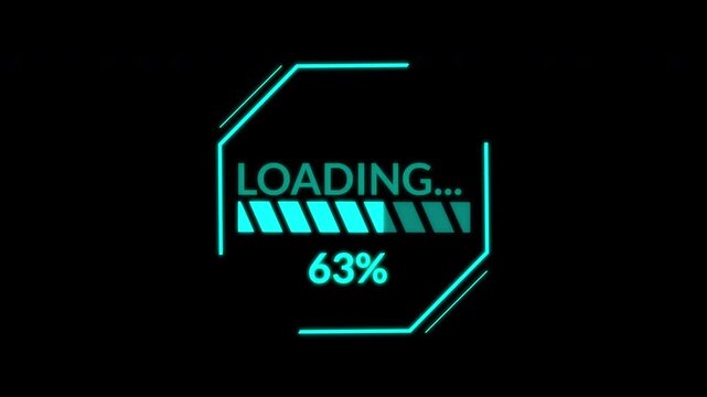 4K Distorted Cyberpunk Loading bar. Pro glitch animation for gaming transitions, tech YouTube intros, and sci-fi HUD assets.
