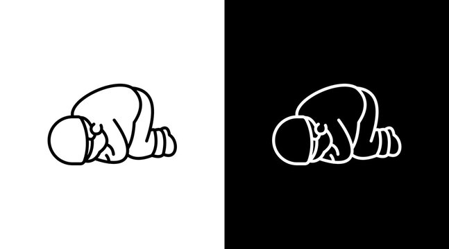 Prostration Icon Set Multiple Style Collection