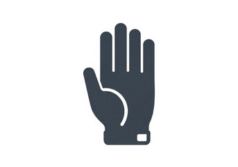 Obraz premium Minimalist Protective Glove Icon Hand Symbol for Work and Safety Protection