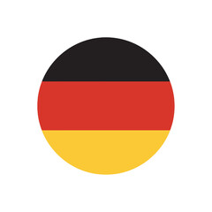 Obraz premium Round Germany Flag Icon Minimalist Vector Design for Government Website Apps and European Cultural Heritage Representation