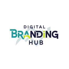 Fototapeta premium Digital branding hub logo design.