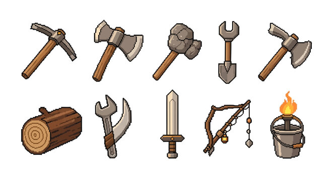 Tools and weapons collection.