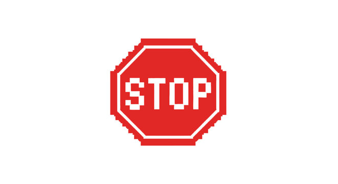 Red Stop Traffic Sign.