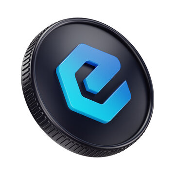 eCash XEC Cryptocurrency Coin 3D Render Illustration