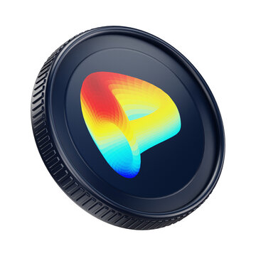 Curve DAO CRV Cryptocurrency Coin 3D Render Illustration