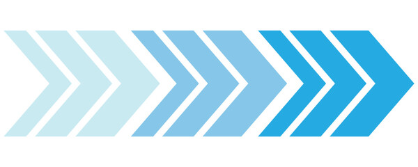 Obraz premium Dynamic moving arrow symbol. Arrow, cursor, dynamic fast symbol sign. Dynamic blue arrow symbol vector. Forward motion, speed, progress and direction icon design. Moving arrows icon vector eps10.