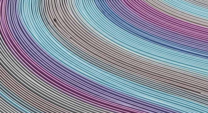 Abstract Background with Curved Colorful Parallel Lines