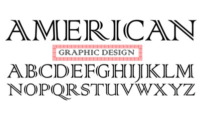 Fototapeta premium Elegant Inline Serif Alphabet Letters Vector for Luxury Branding and Graphic Design Projects