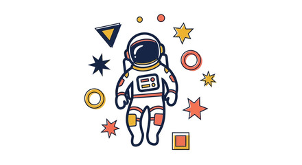 Naklejka premium Astronaut in Space Suit.