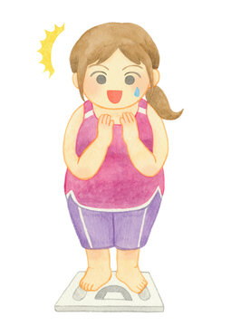 体重計に乗る女性12