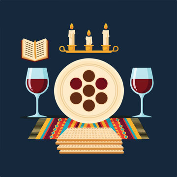 A colorful still life of wine glasses and plate on table