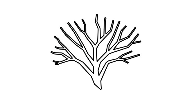 Simple Black Tree Silhouette.