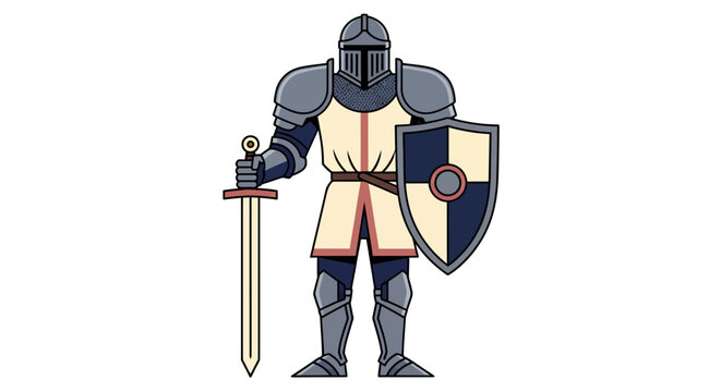 Medieval Knight in Armor.