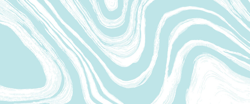 Abstract white brush strokes on pale blue background with flowing organic lines and textured patterns