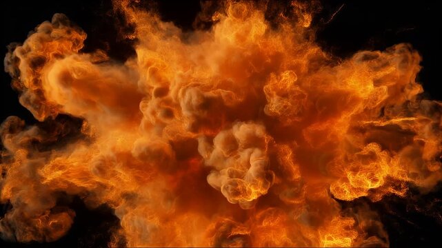 A cinematic fire explosion transition, bringing intensity to action scenes.