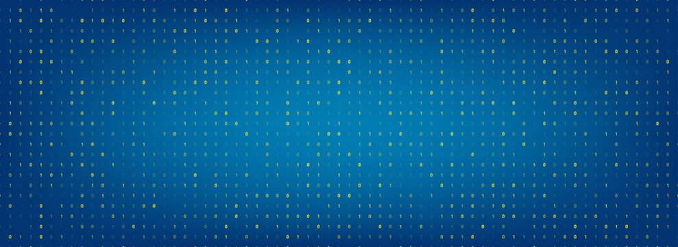 Blue screen computer binary code listing table background.Eps10