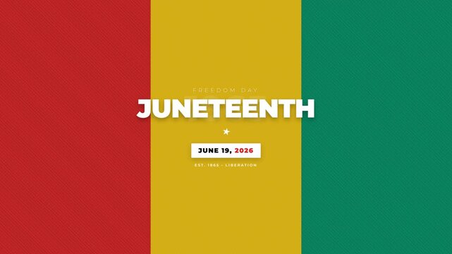 Juneteenth Freedom Celebration Background Animation