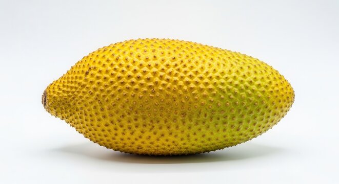 Gac Fruit Yellow Spiky Exotic Tropical Fruit Isolated on White Background