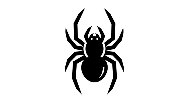 Black Silhouette of a Spider.